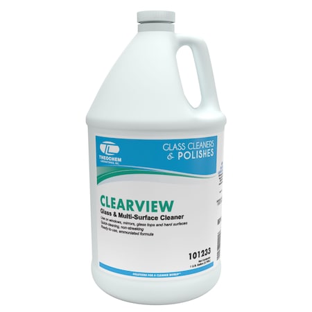 Theochem Liquid Glass Cleaner Ammoniated, Blue, Lemon, 4 PK 101233-99991-7G